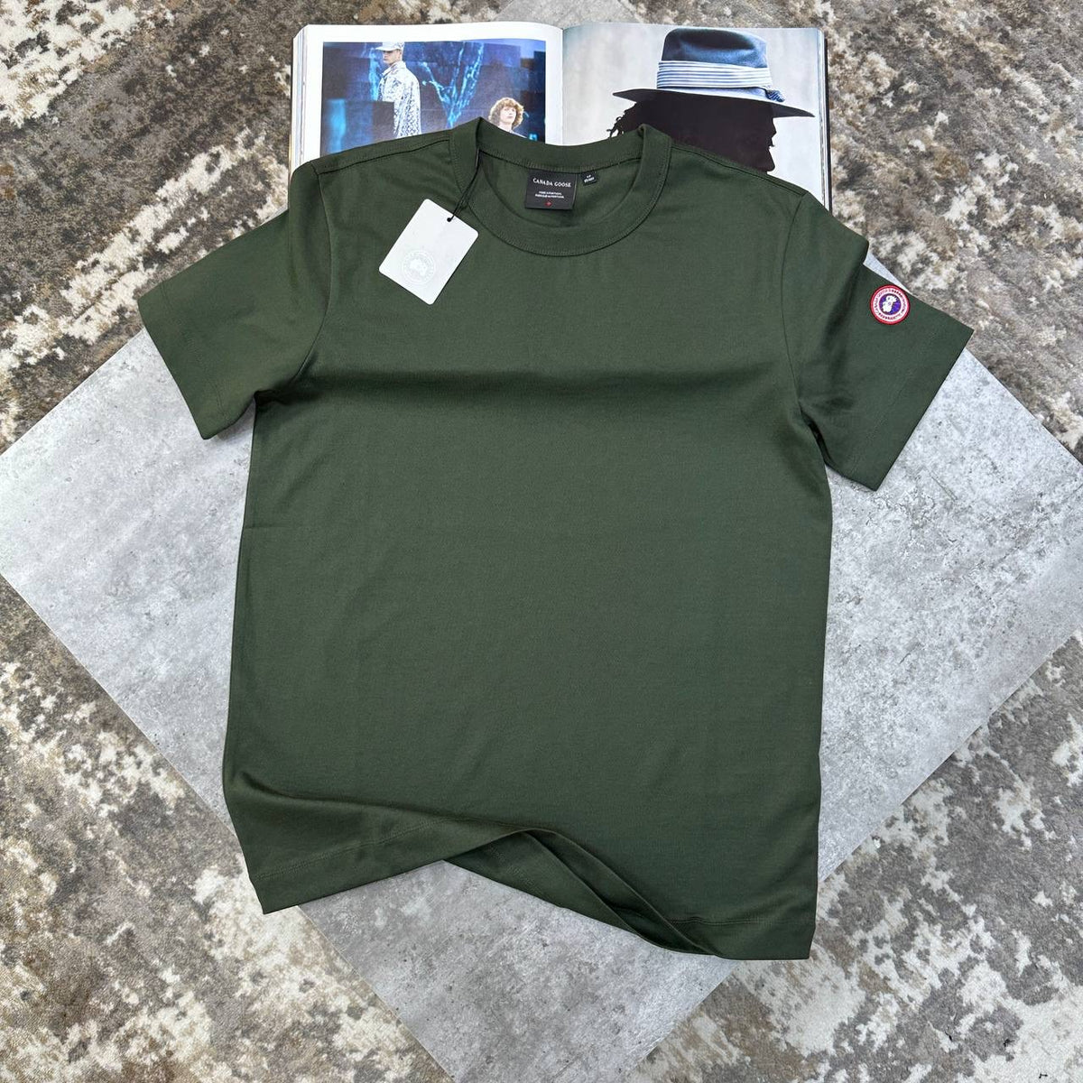 CG SIDE BADGE TSHIRT-KHAKHI