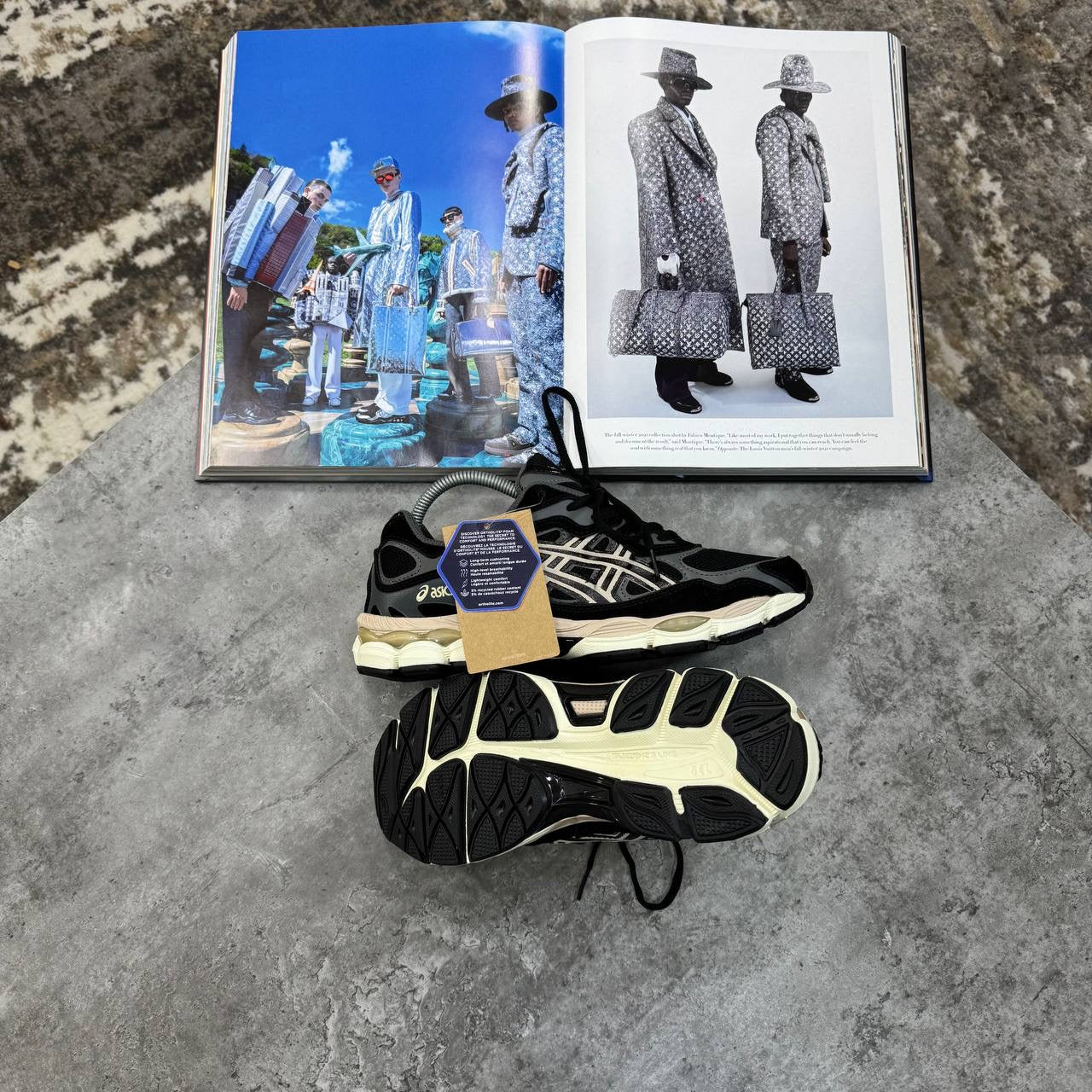 ASC GEL TRAINERS BLACK/CREAM