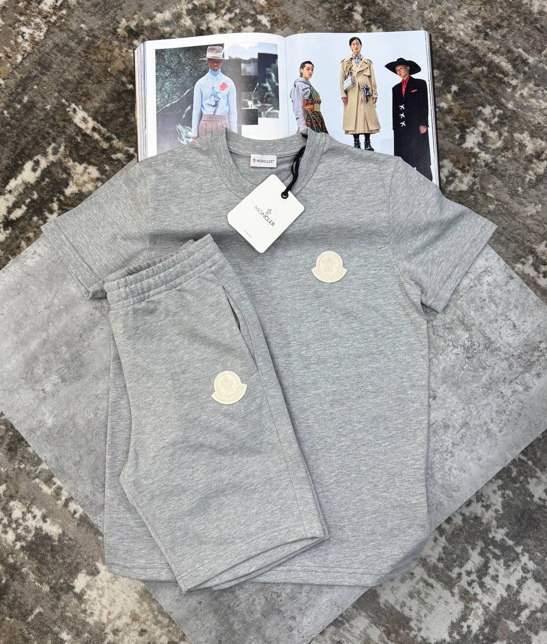 NCLR SHORT SET BIG FRONT LOGO ALL GREY