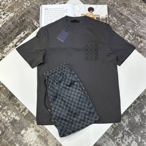 L.V SHORT SET DARKGREY/BLACK