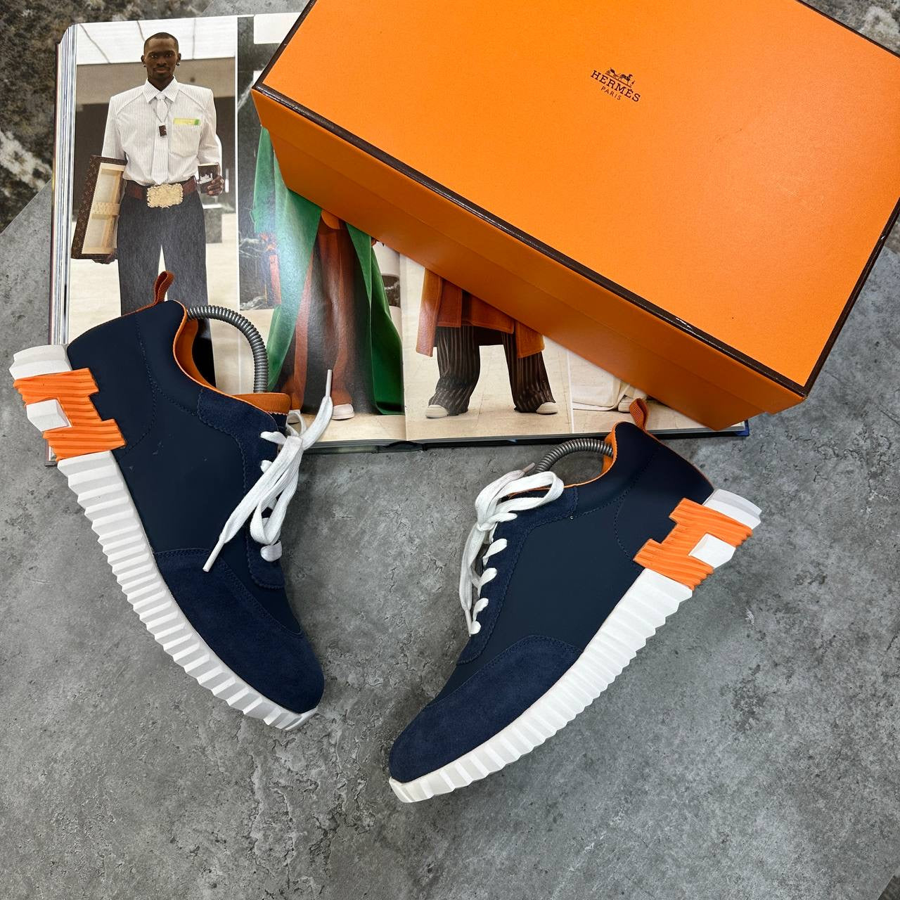 HRMS BOUNCING TRAINERS NAVY|ORANGE