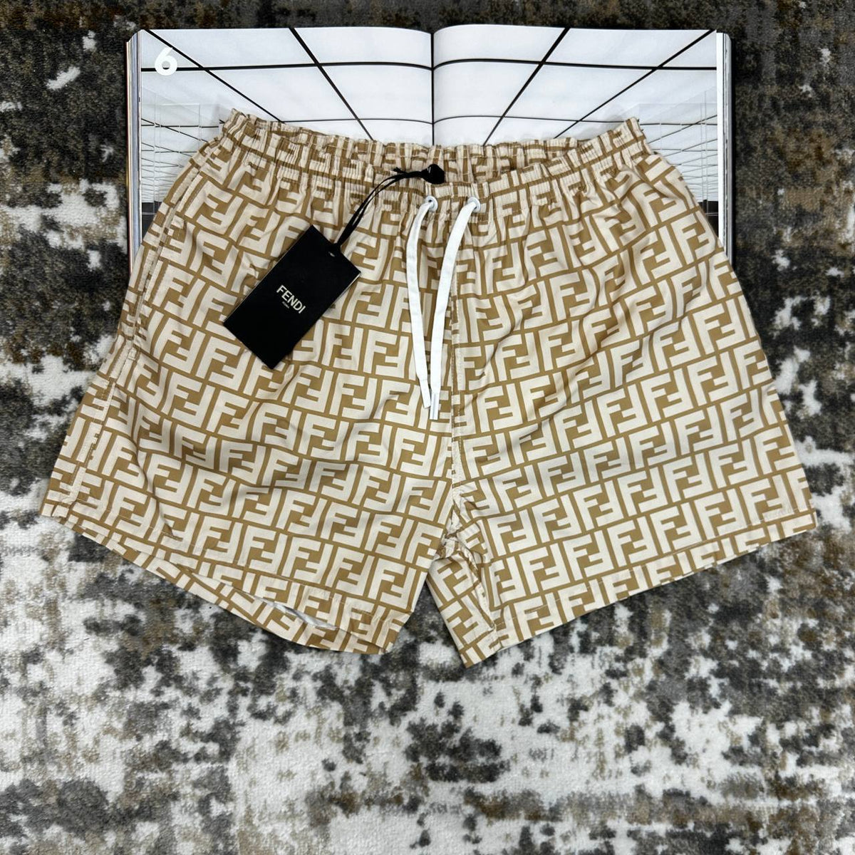 FNDI SWIM SHORTS BEIGE