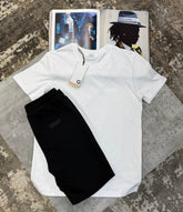 GVNCHY SHORT SET WHITE/BLACK