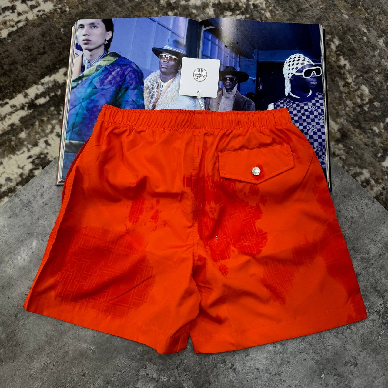 HRMS SHORT SET WHITE/ORANGE