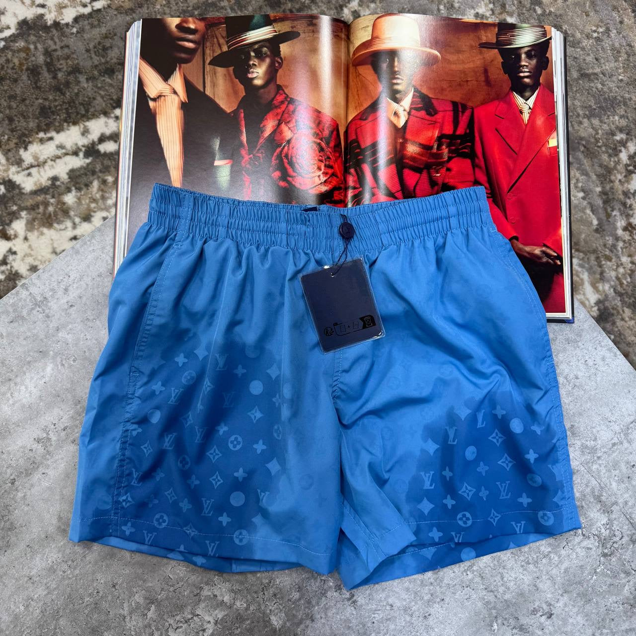 L.V WATER REACTIVE SWIM SHORT LIGHTBLUE
