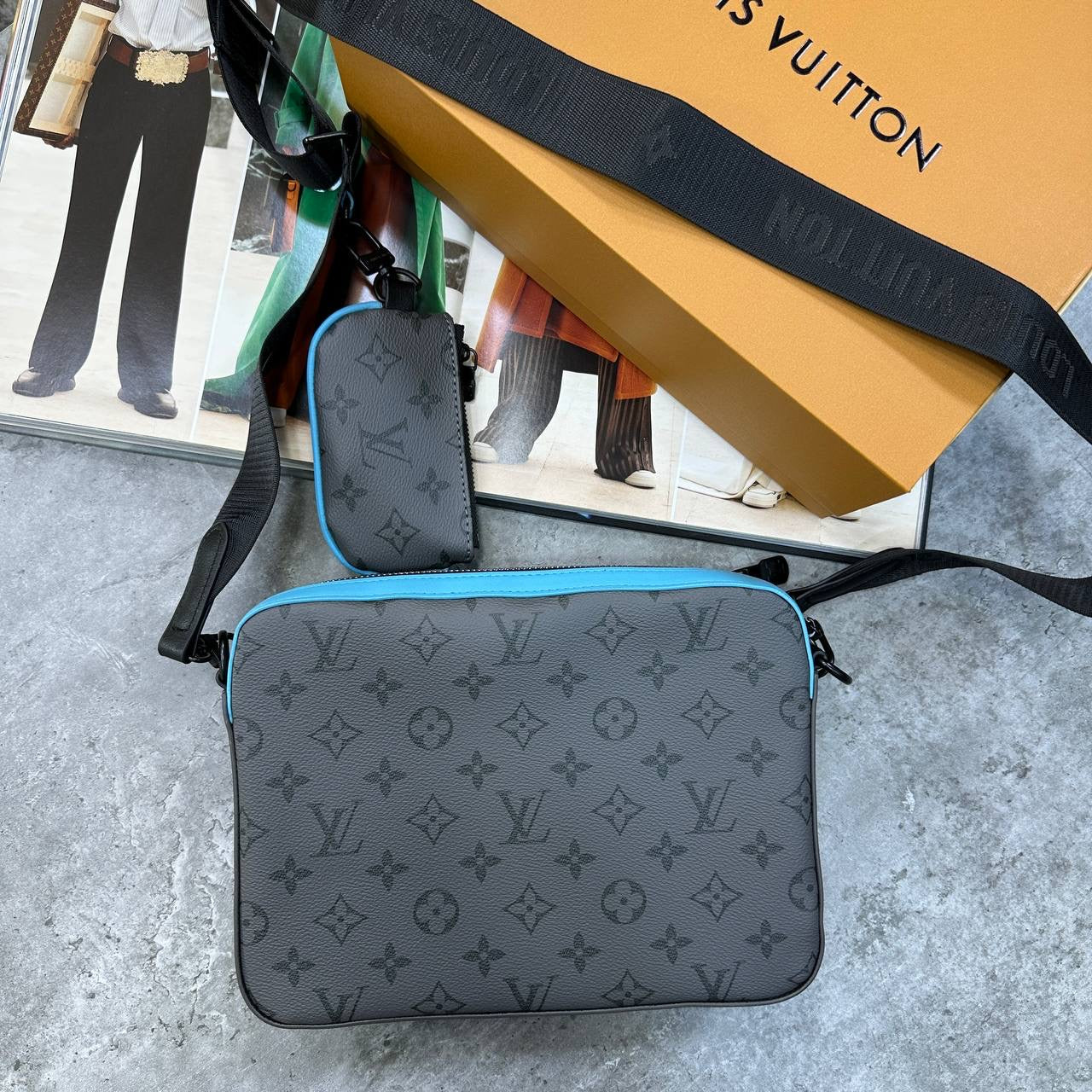 LVE TRIO BAG GREY|BLUE