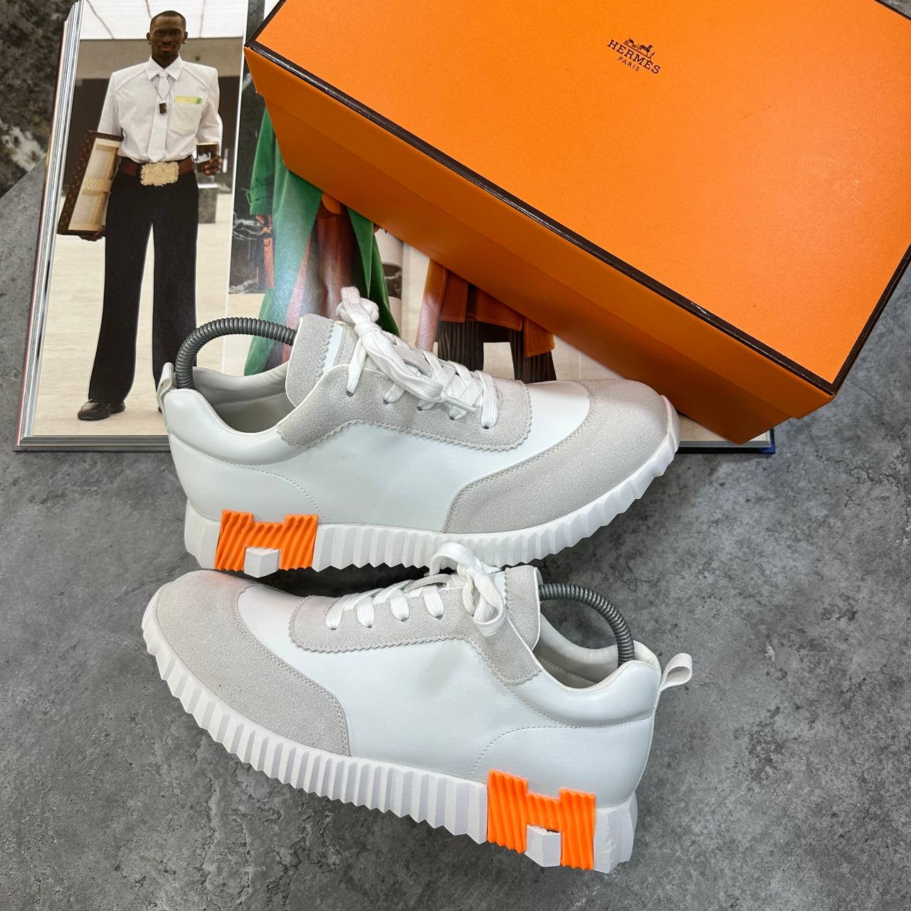 HRMS BOUNCING TRAINERS WHITE|ORANGE