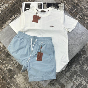 L|P SHORT SET WHITE|BLUE