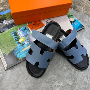 HRMS SLIPPERS MENS BLACK/BLUE