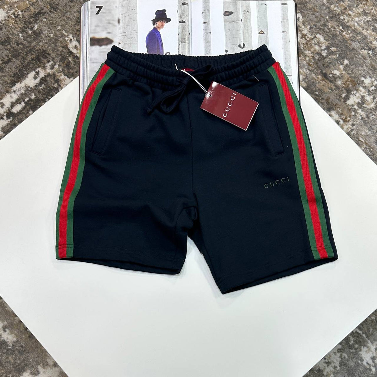 UCI SIDE STRIPE SHORTS NAVY