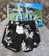 NCLR FLOWER SWIM SHORT BLACK