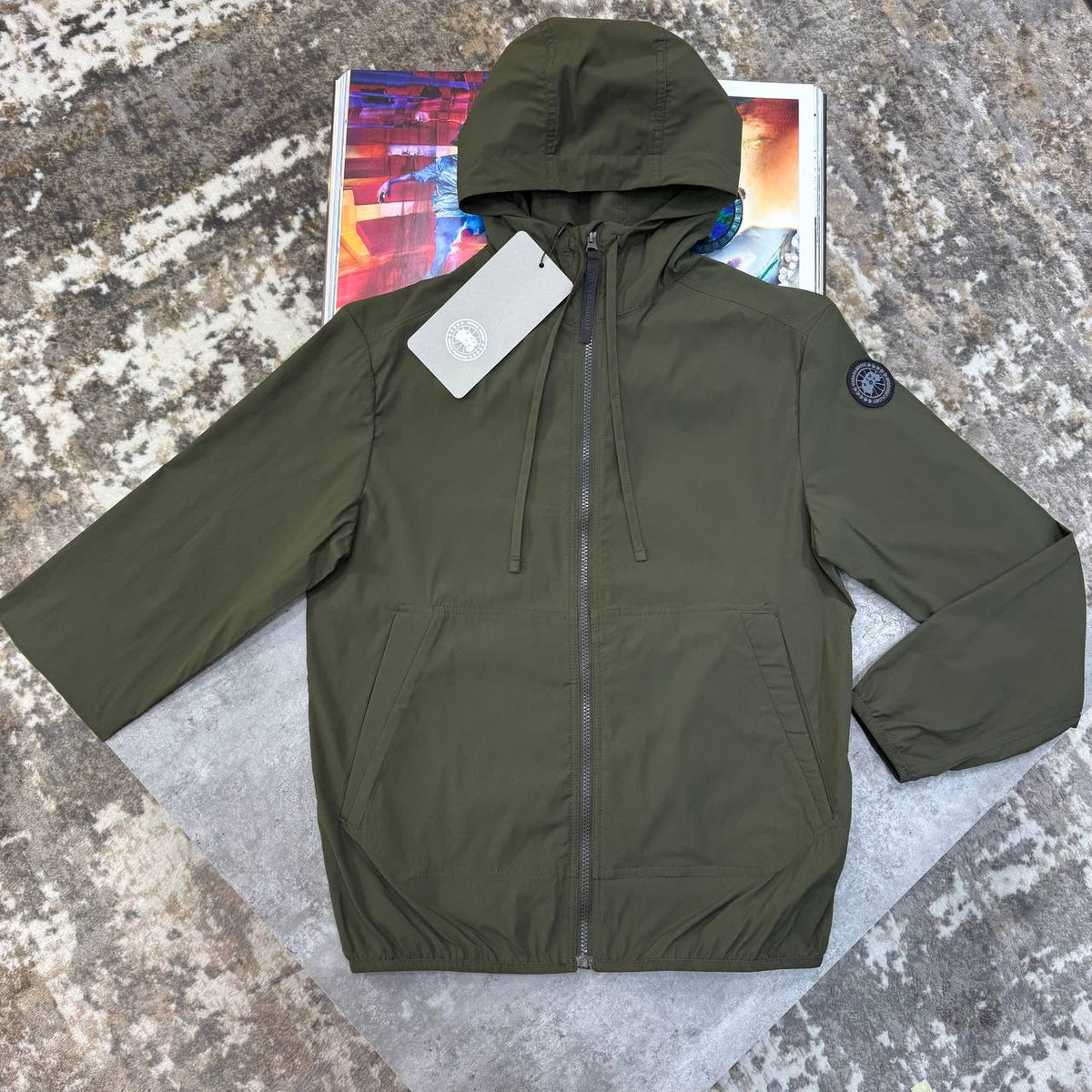 C.G LIGHT WEIGHT JACKET SIDE BLACK BADGE KHAKHI
