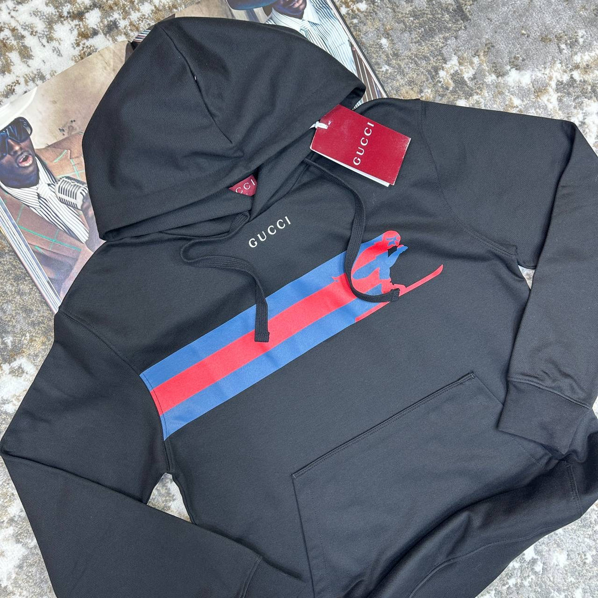 GUCI HOODIE-BLACK