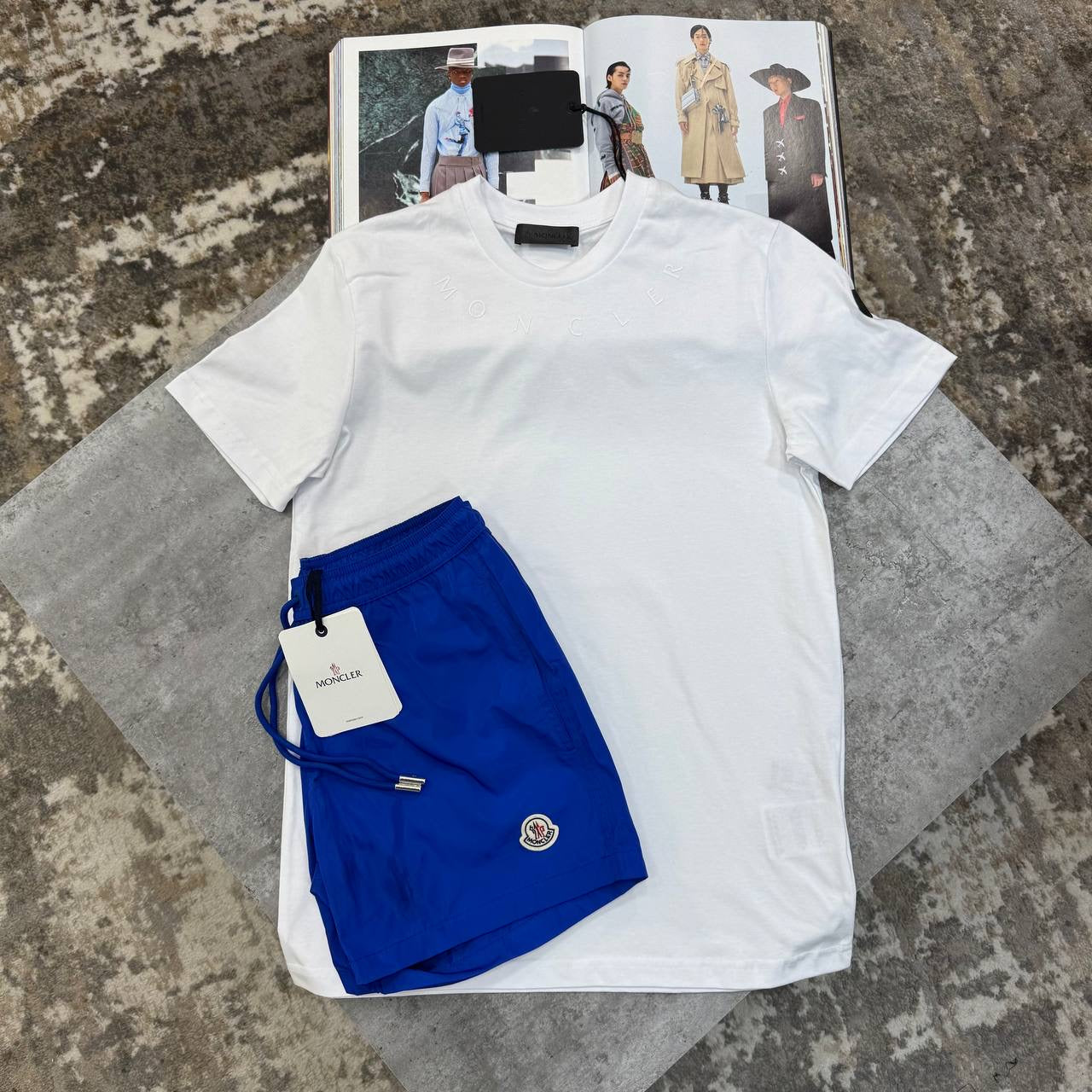 NCLR SHORT SET WHITE/BLUE