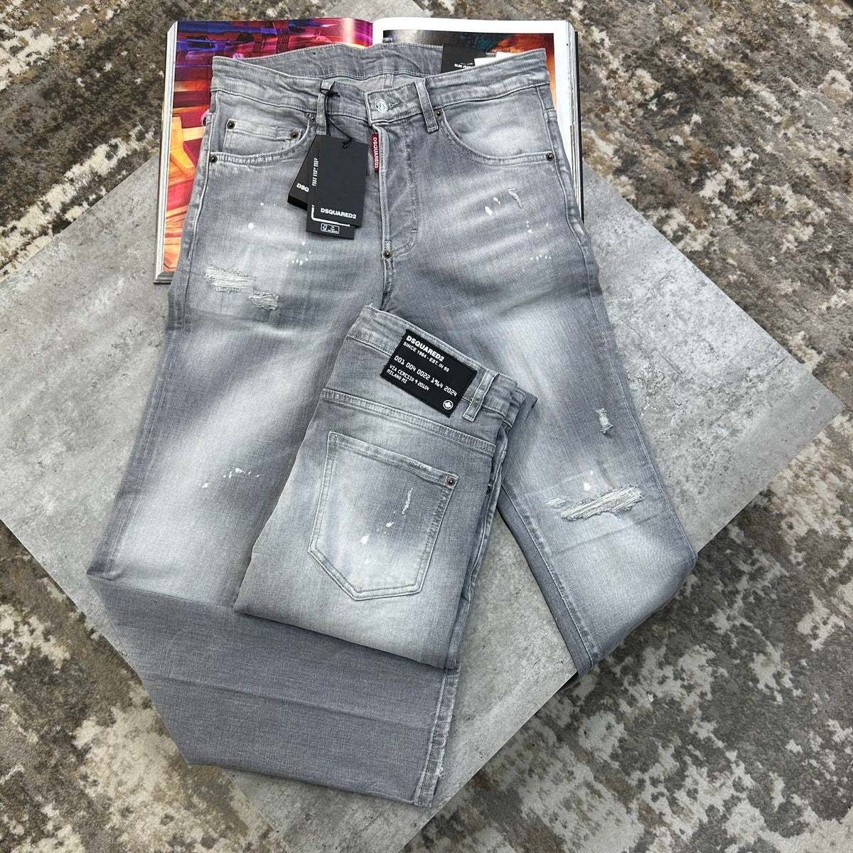 DSQD SLIM FIT JEANS GREY