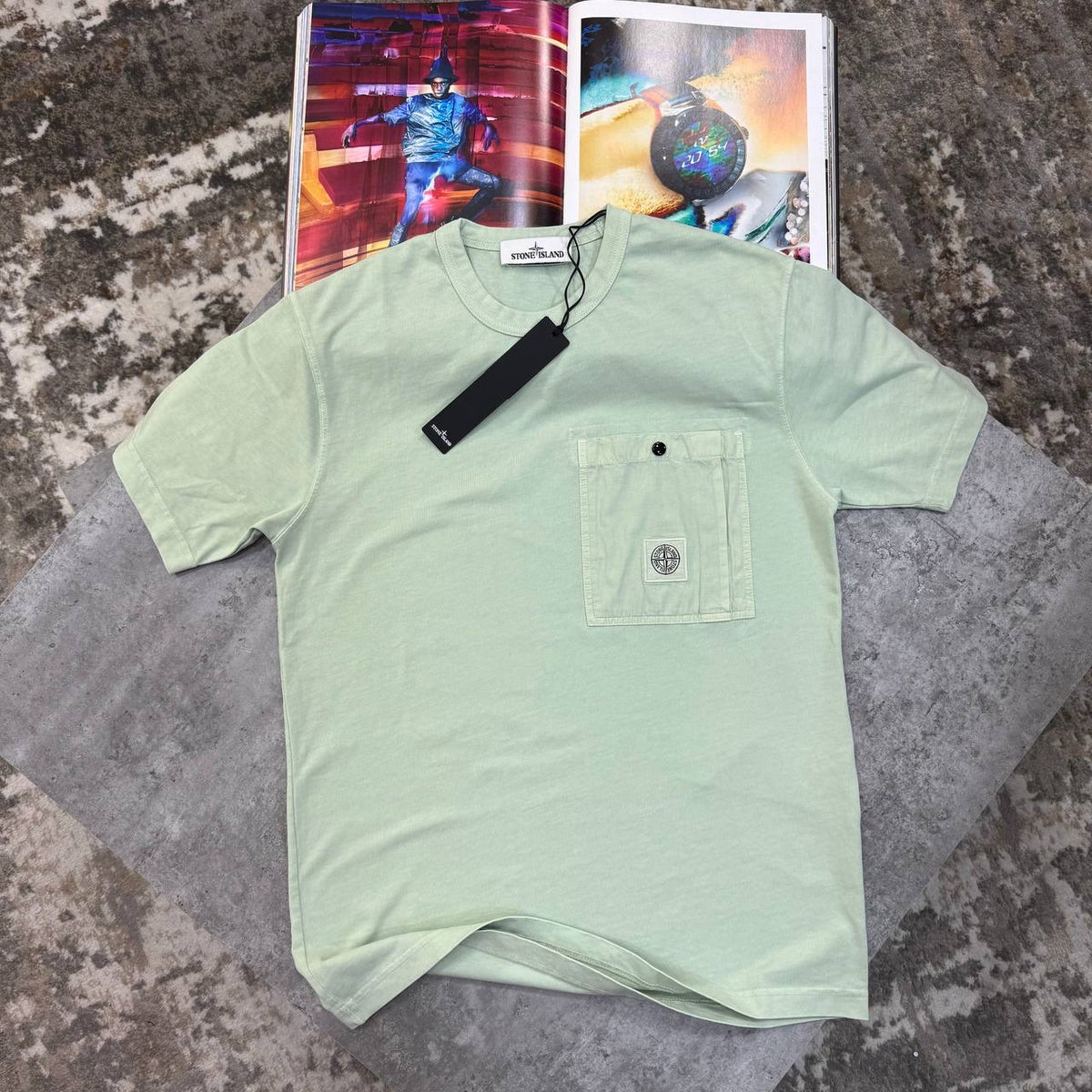 S.I FRONT POCKET TSHIRT- GREEN