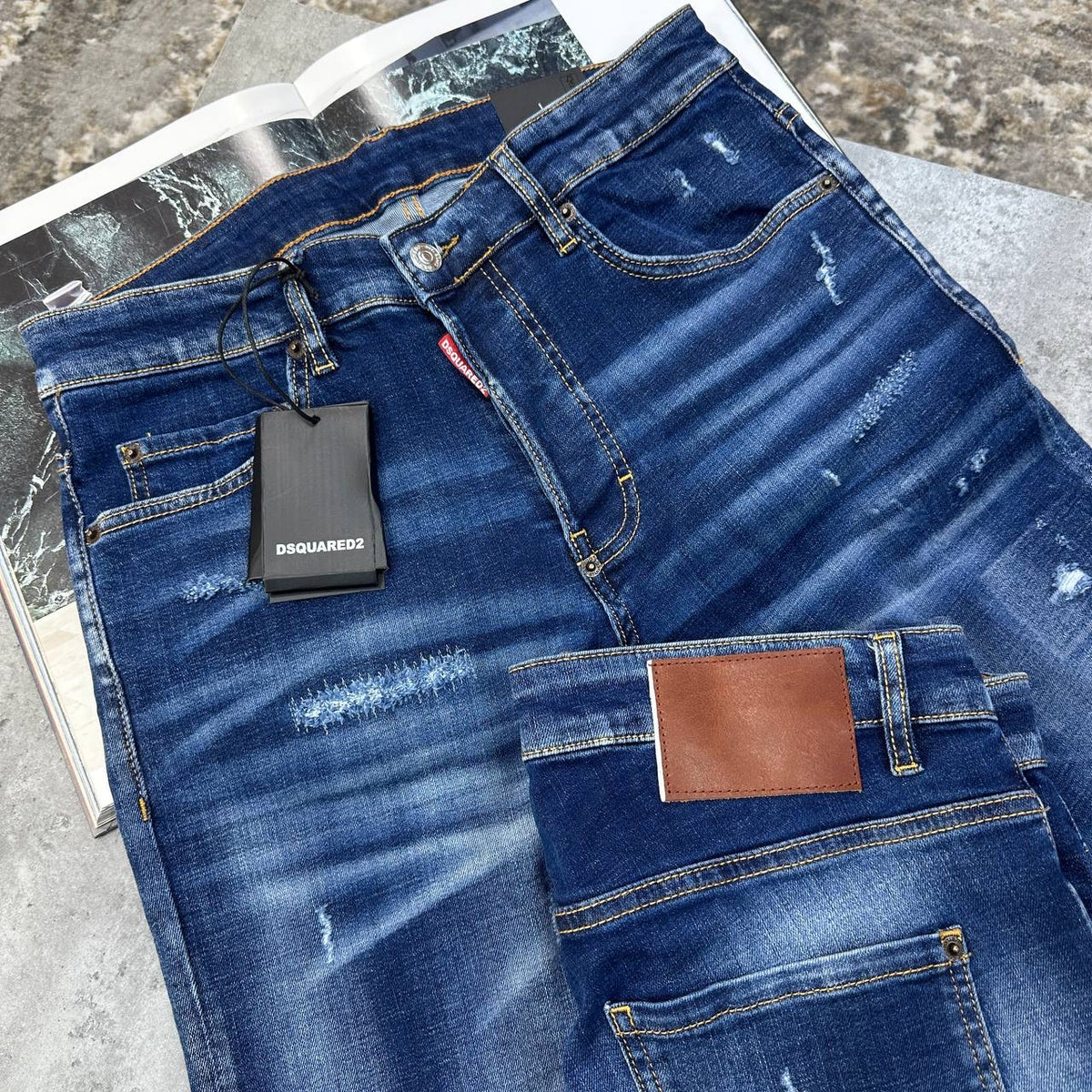 DSQD SLIM FIT JEANS BLUE