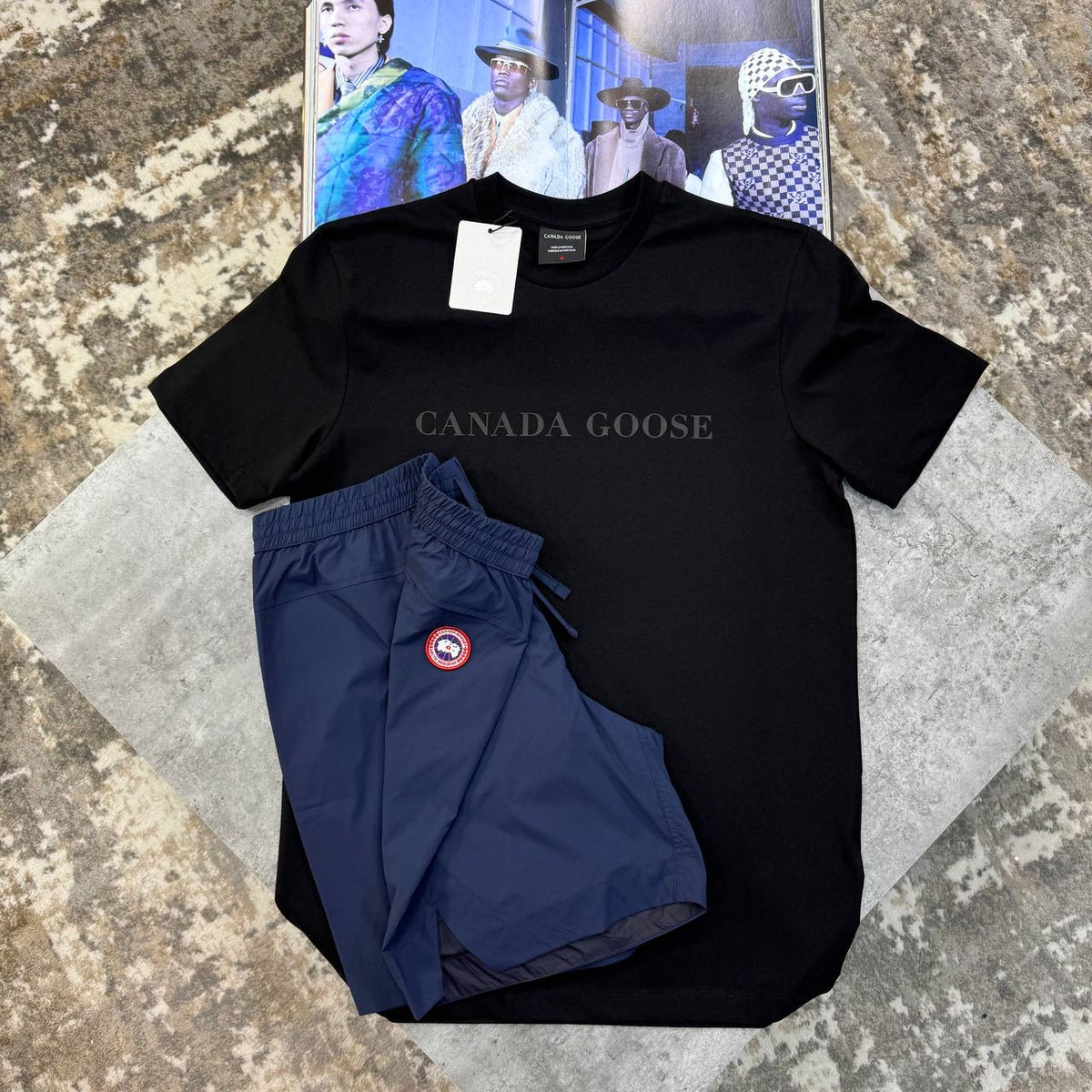 C.G SHORT SET BLACK/NAVY