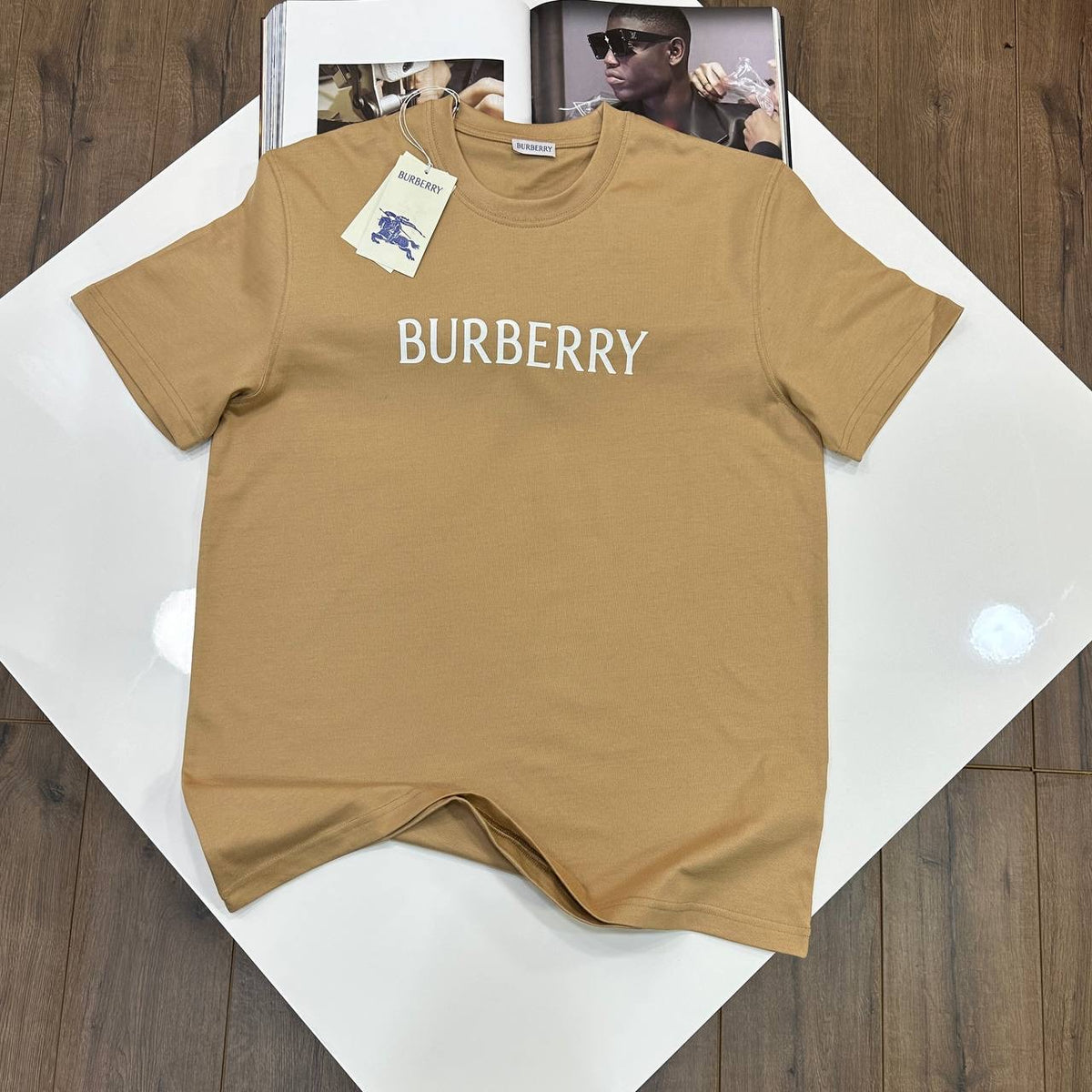 BRBRY SHORT SET BEIGE/BLUE
