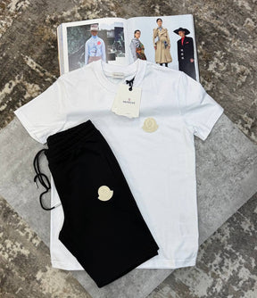 NCLR SHORT SET BIG FRONT LOGO WHITE/BLACK
