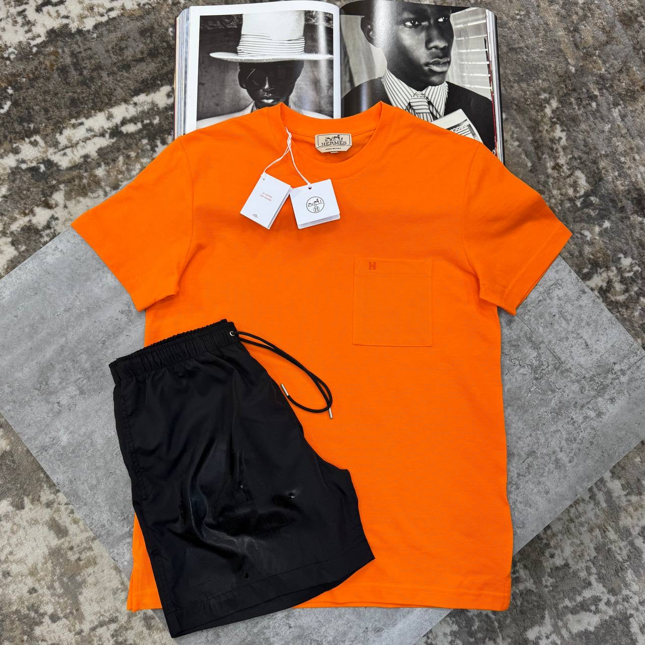 HRMS SHORT SET ORANGE/BLACK