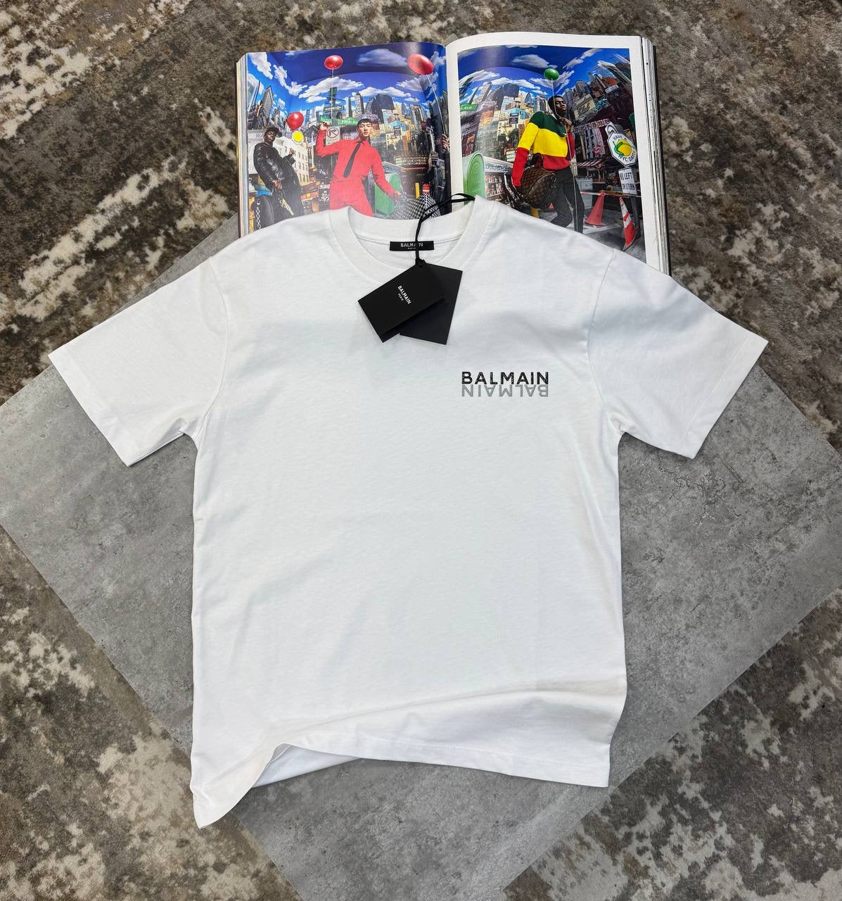BlMN PRIS FRONT SIDE LOGO TSHIRT WHITE