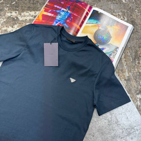 PRDA FRONT METAL BADGE TSHIRT- NAVY