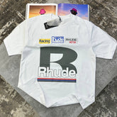 RUDE FRONT BIG PRINT TSHIRT-WHITE