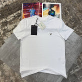 PRDA FRONT METAL BADGE TSHIRT- WHITE
