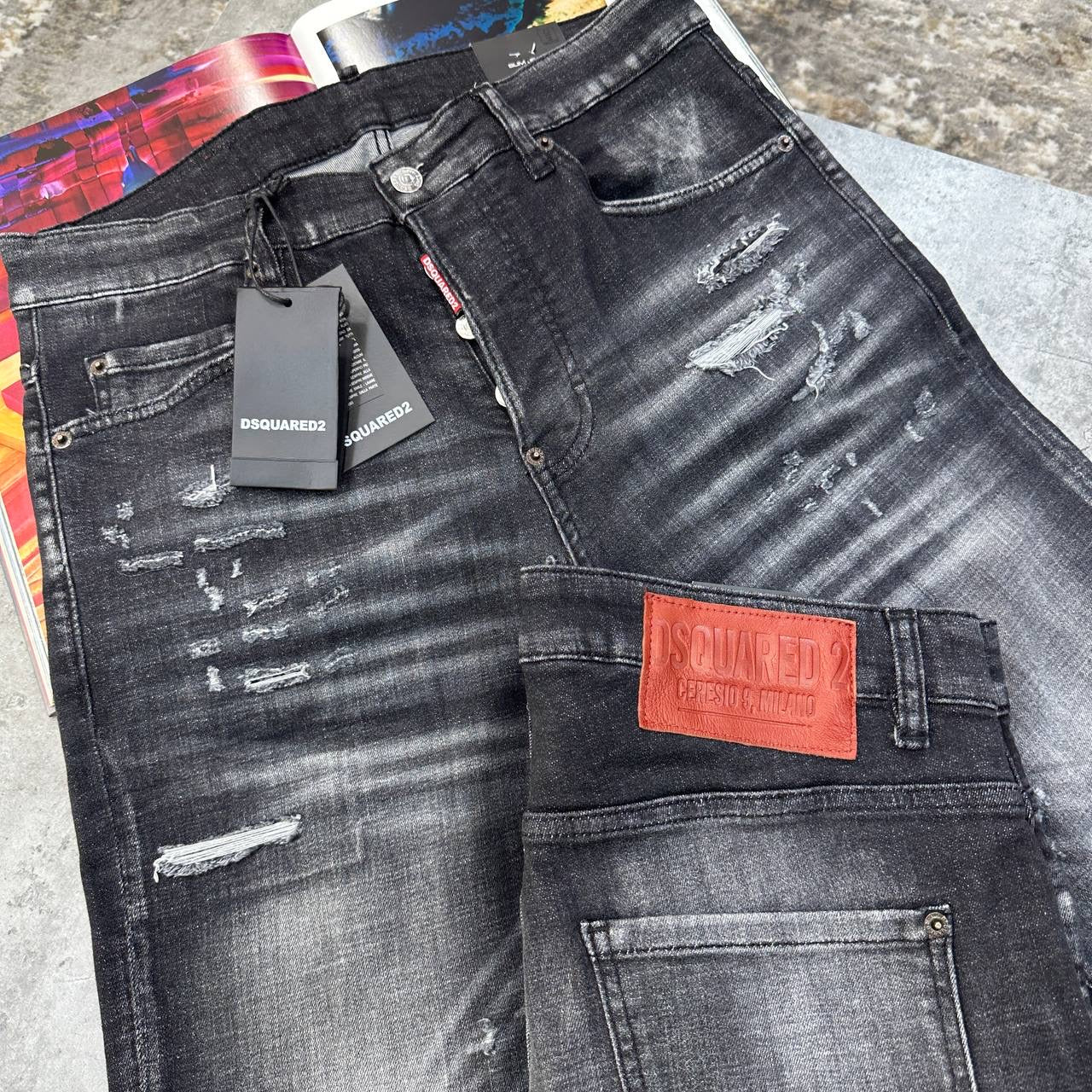 DSQD SLIM FIT JEANS BLACK