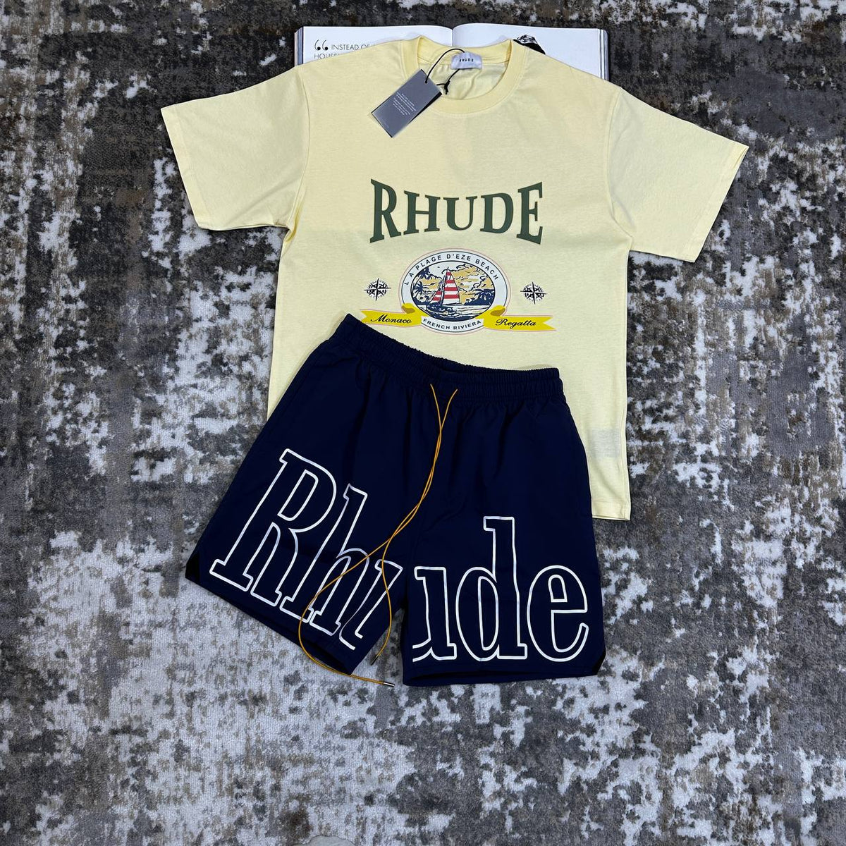 RUDE SHORTS SET YELLOW|BLACK