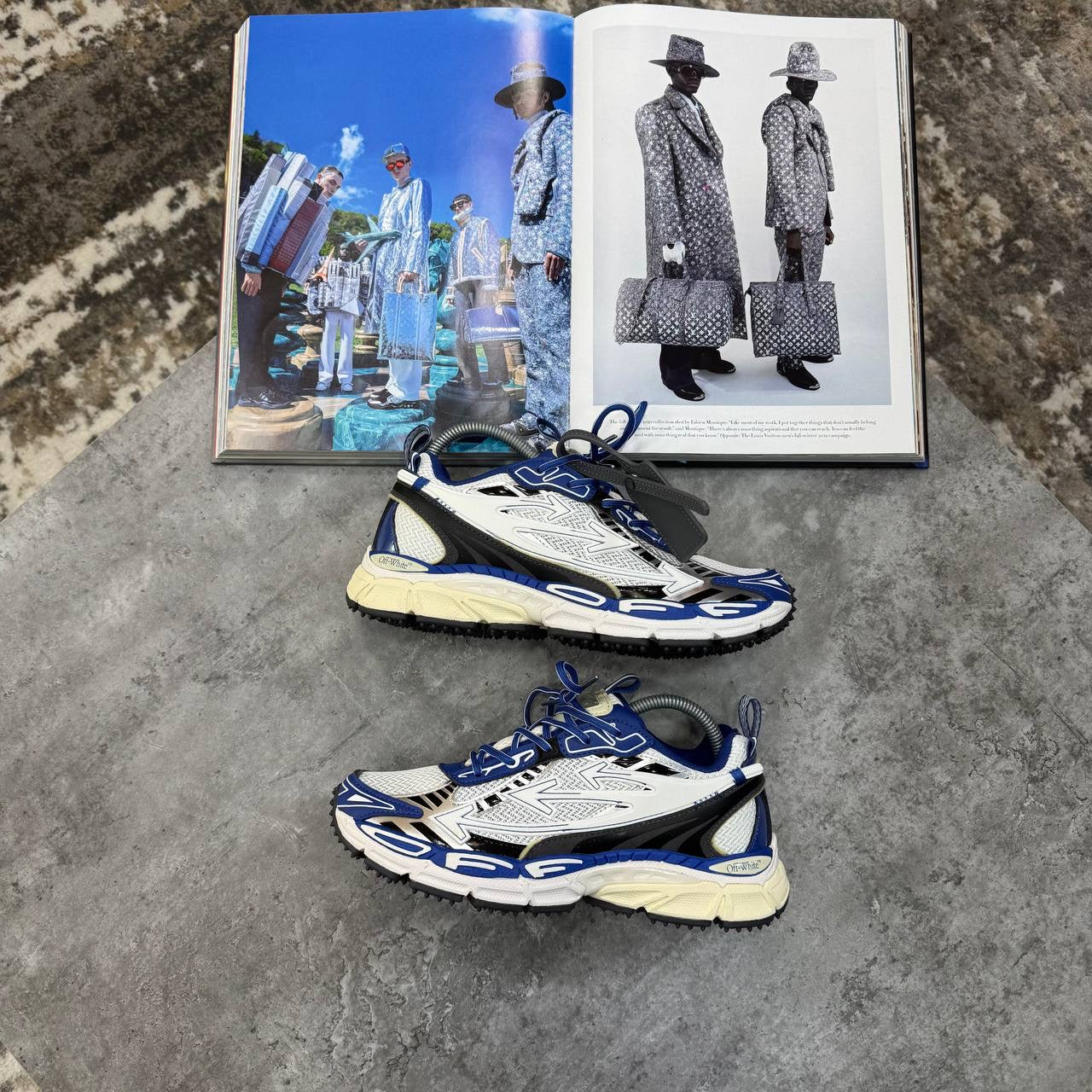 OF-WHITE TRAINER-BLUE\WHITE