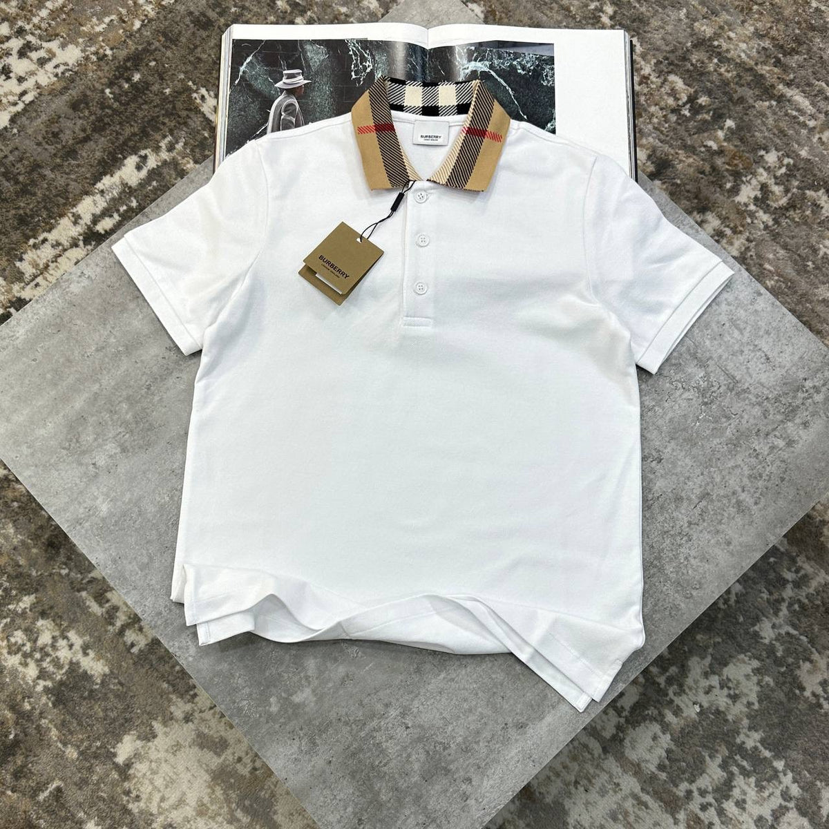 BRBURY POLO- WHITE