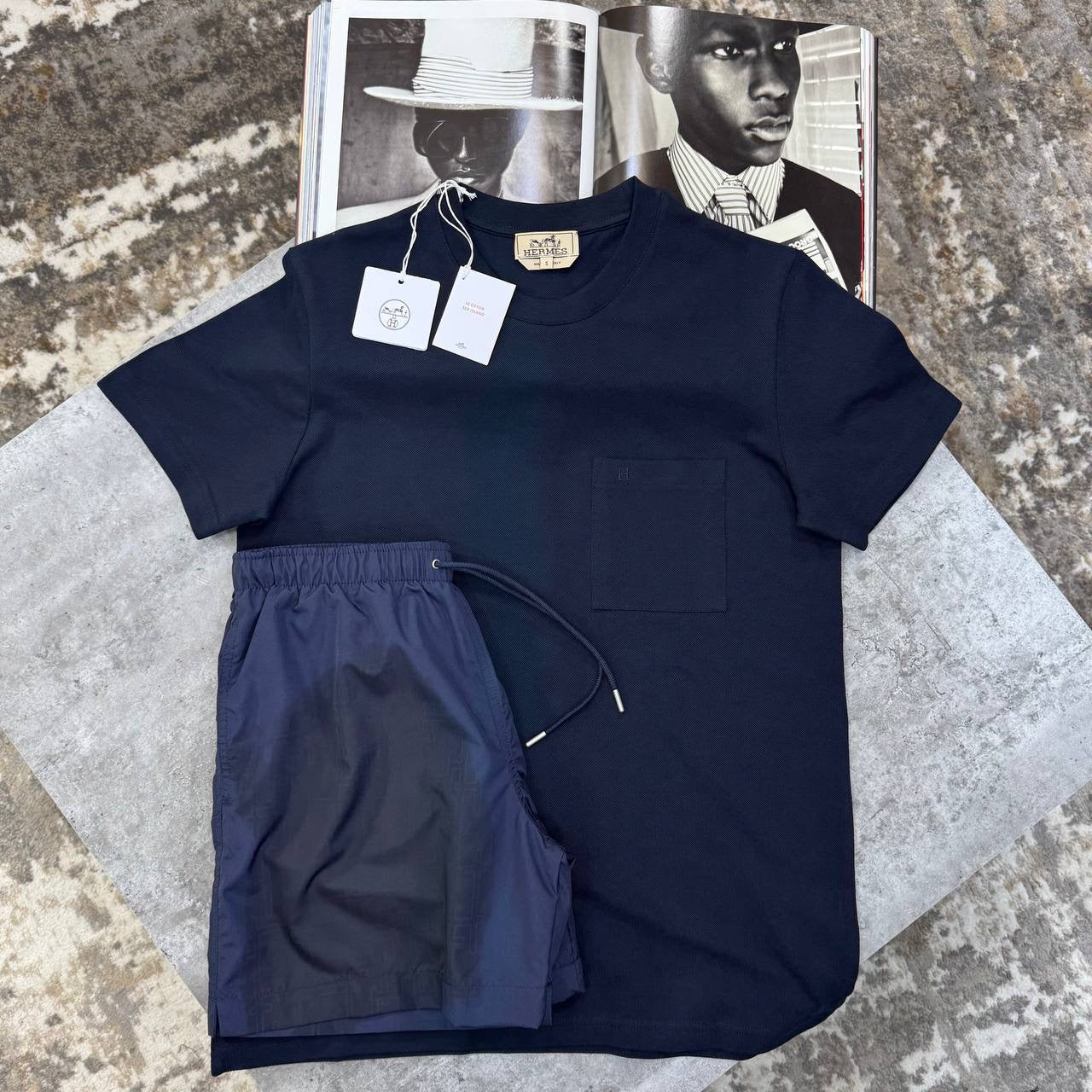 HRMS SHORT SET ALL NAVY