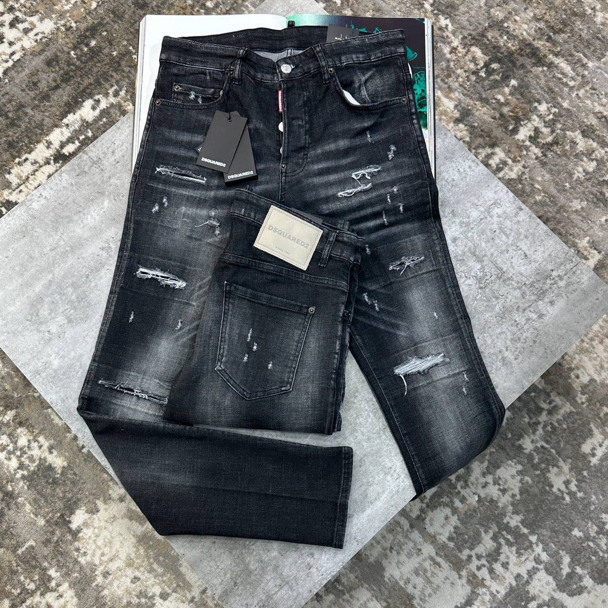 DSQD SLIM FIT JEANS BLACK