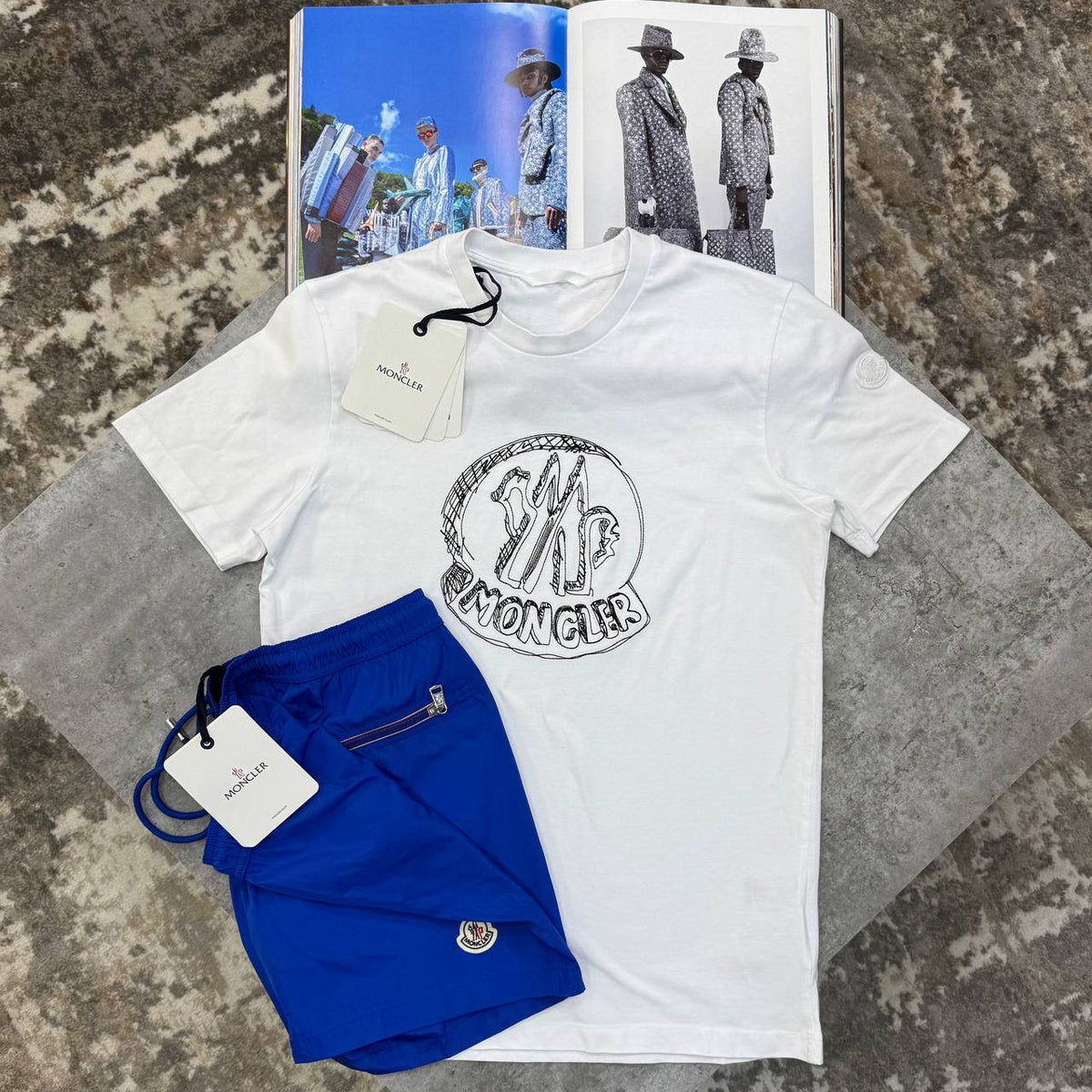 NCLR SHORT SET WHITE/BLUE