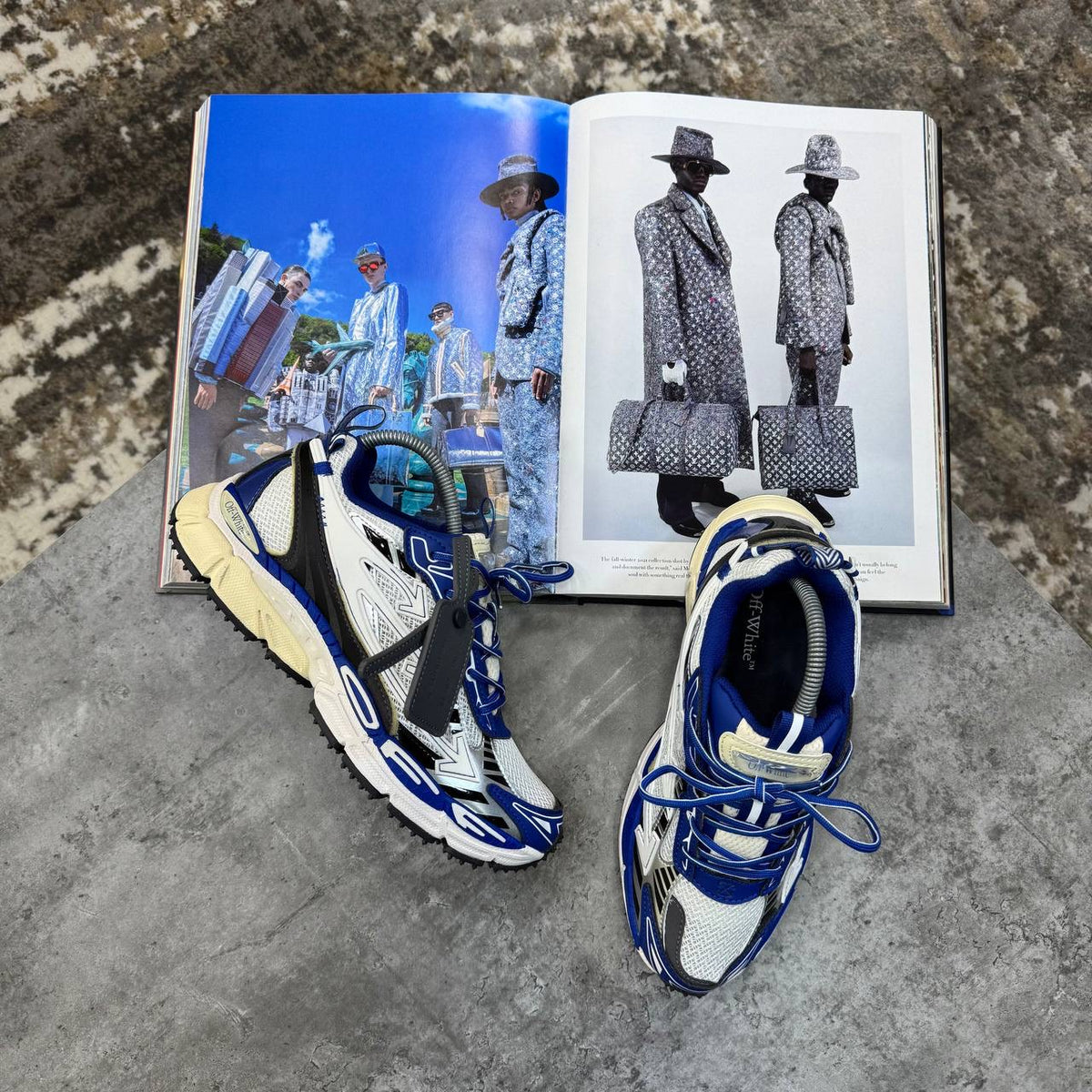 OF-WHITE TRAINER-BLUE\WHITE