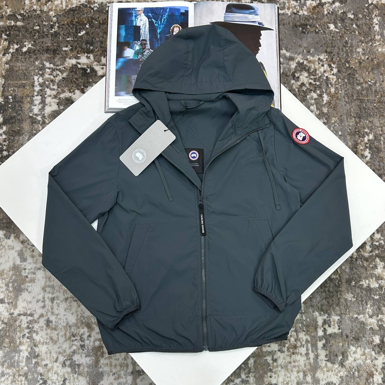 C.G LIGHT WEIGHT JACKET SIDE RED BADGE GREY