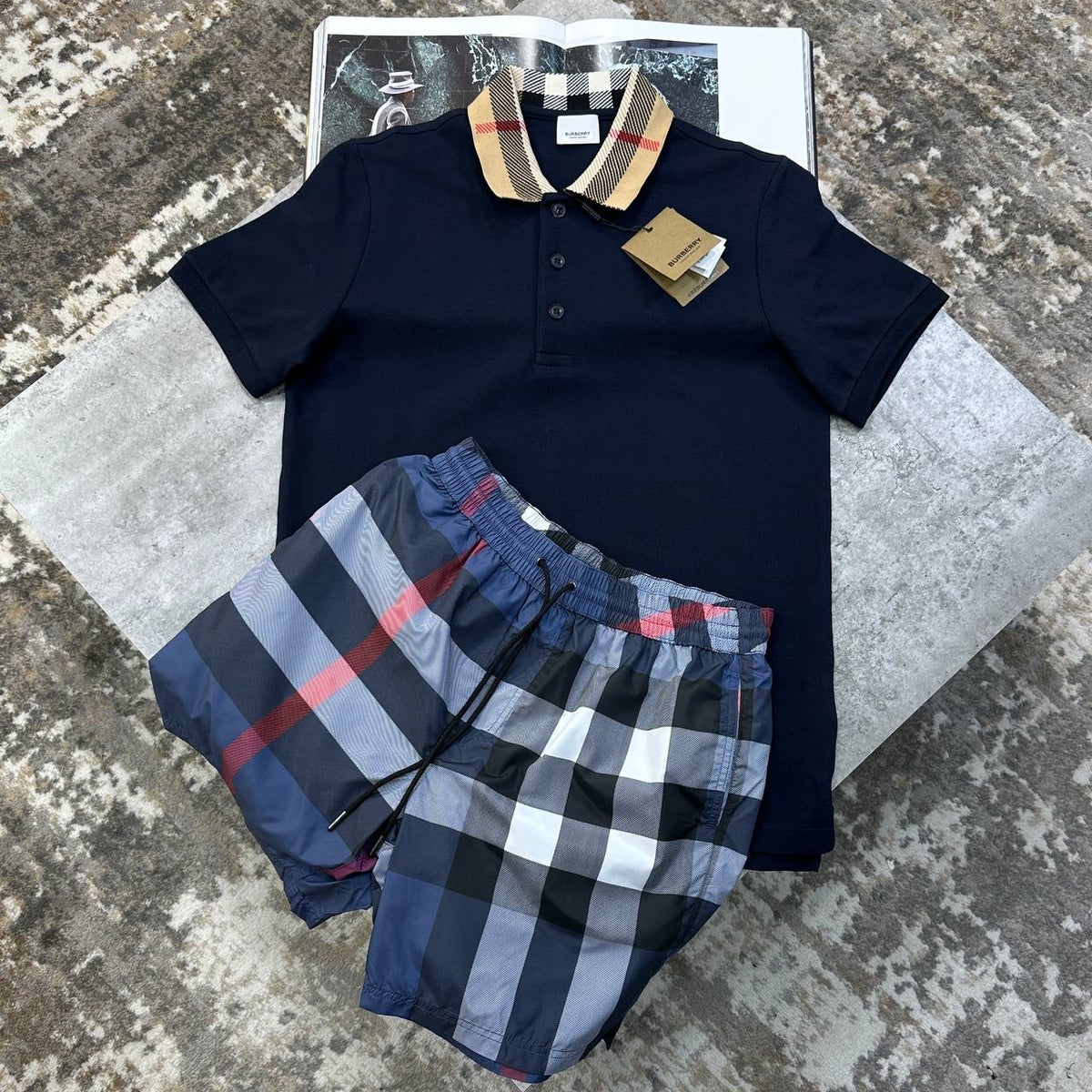 BRBERY SHORT SET ALL NAVY