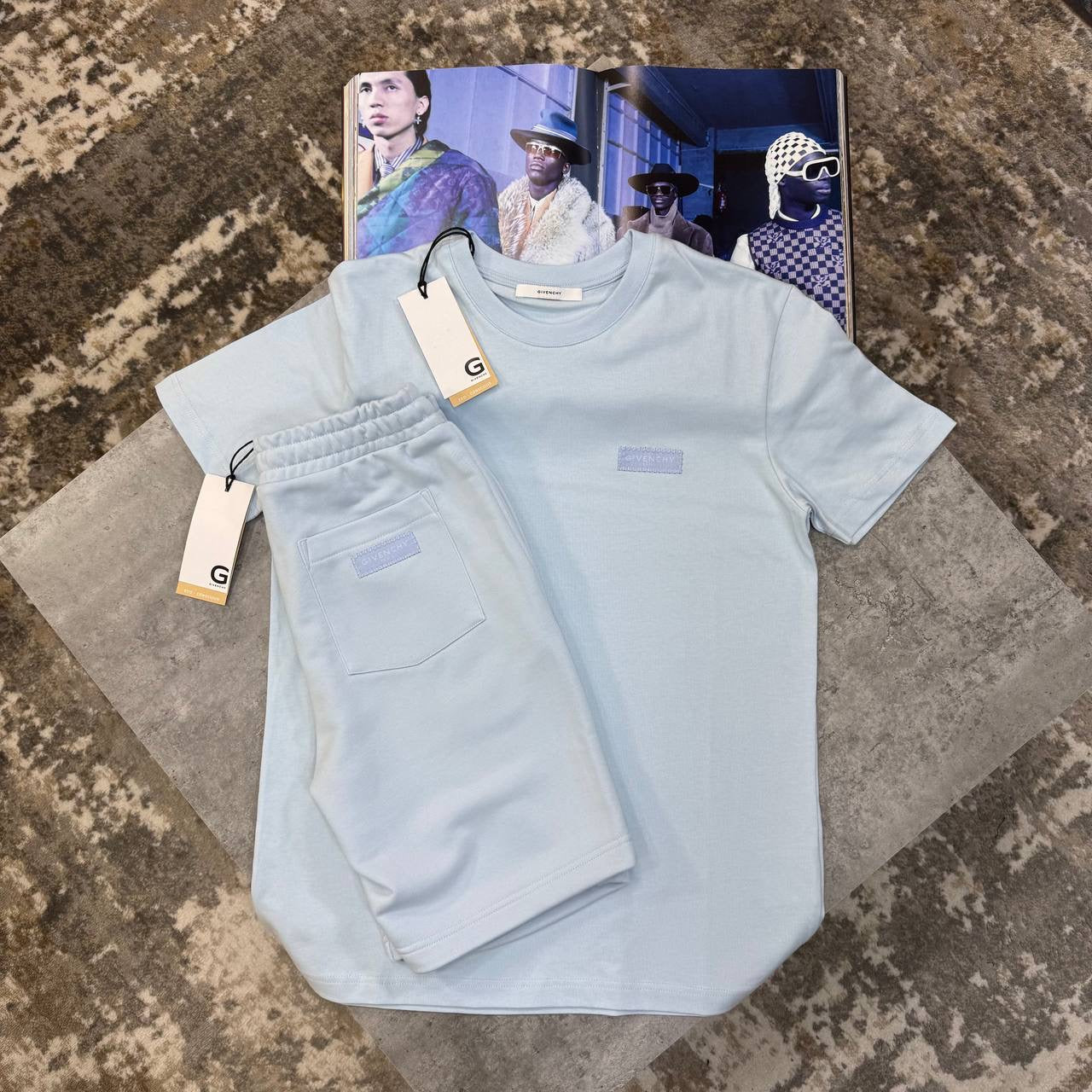 GVNCHY SHORT SET LIGHTBLUE