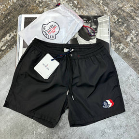 NCLR TRIPLE BADGE SWIM SHORTS BLACK