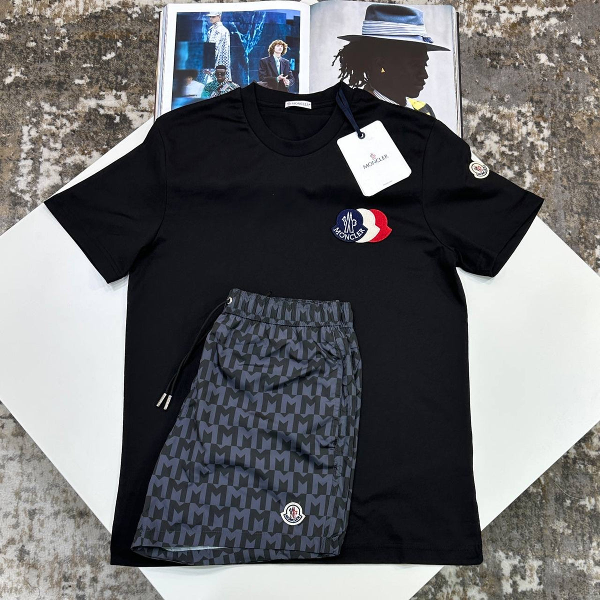 MNLCR SHORT SET BLACK/BLACK