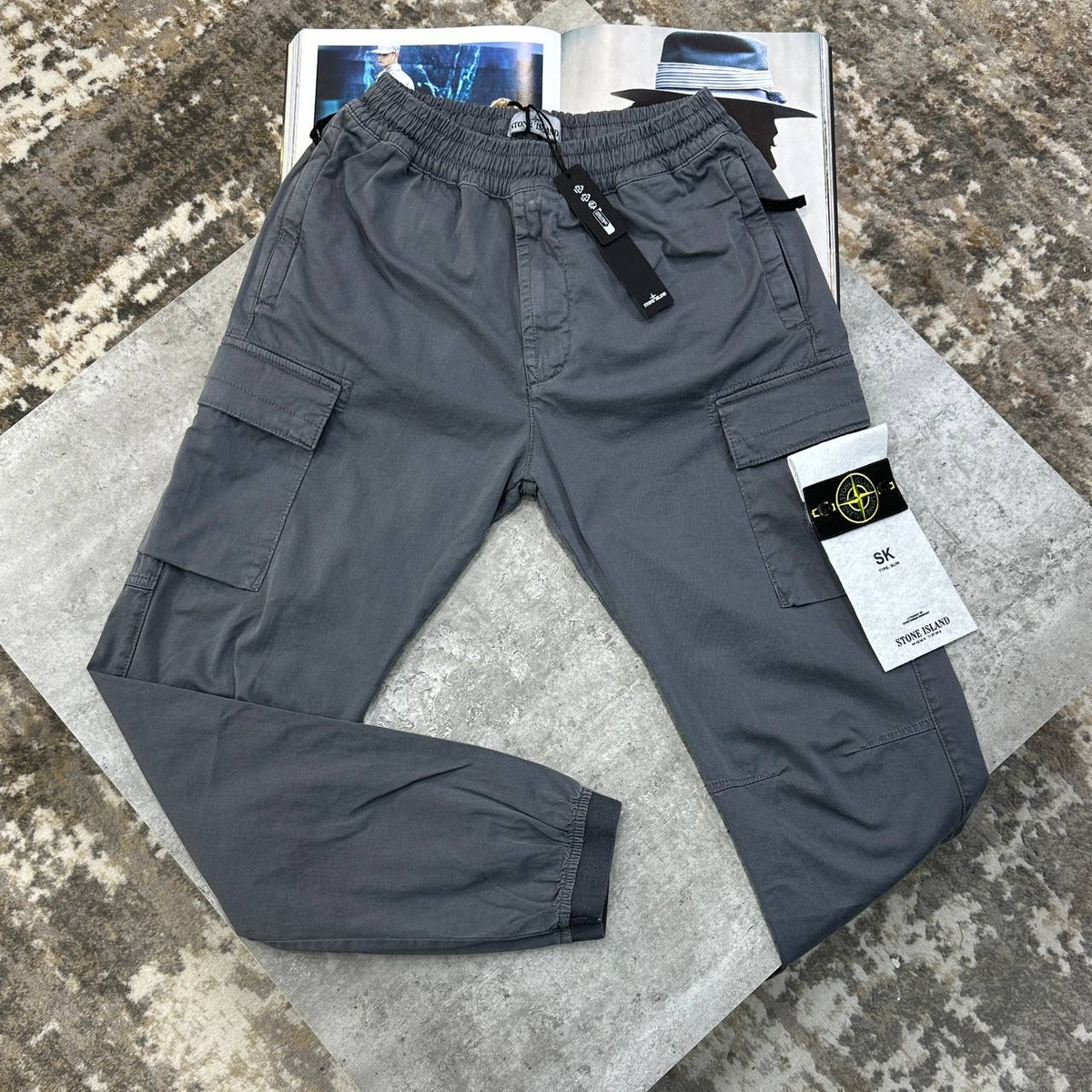 STNE CARGO PANTS-DARK GREY
