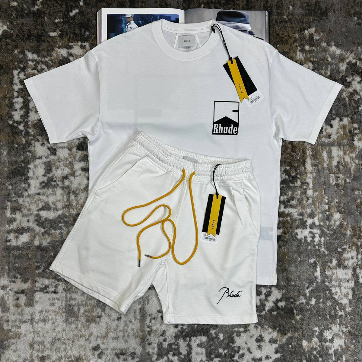 RUDE SHORTS SET WHITE