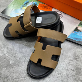 HRMS SLIPPERS MENS BLACK/BROWN