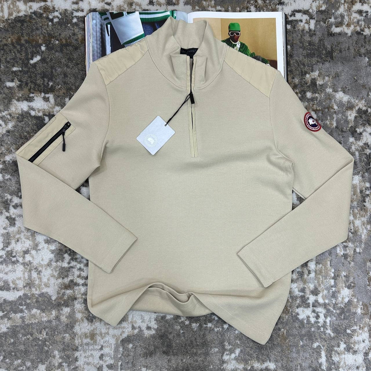 CNDA GOOSE HALF ZIP BEIGE