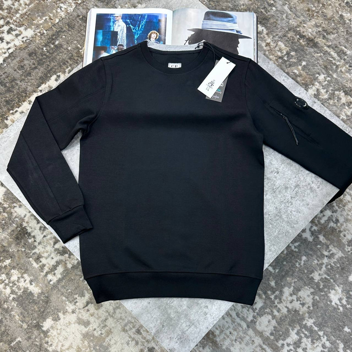 C.P SIDE POCKET JUMPER BLACK