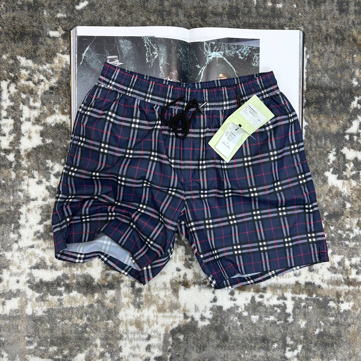 BURBERY SWIM SHORTS BLUE