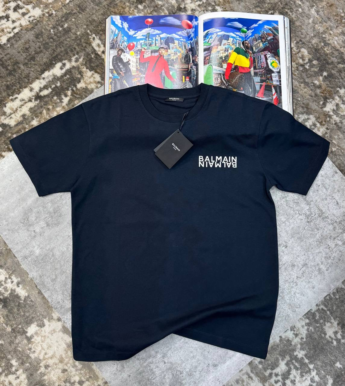 BlMN PRIS FRONT SIDE LOGO TSHIRT NAVY