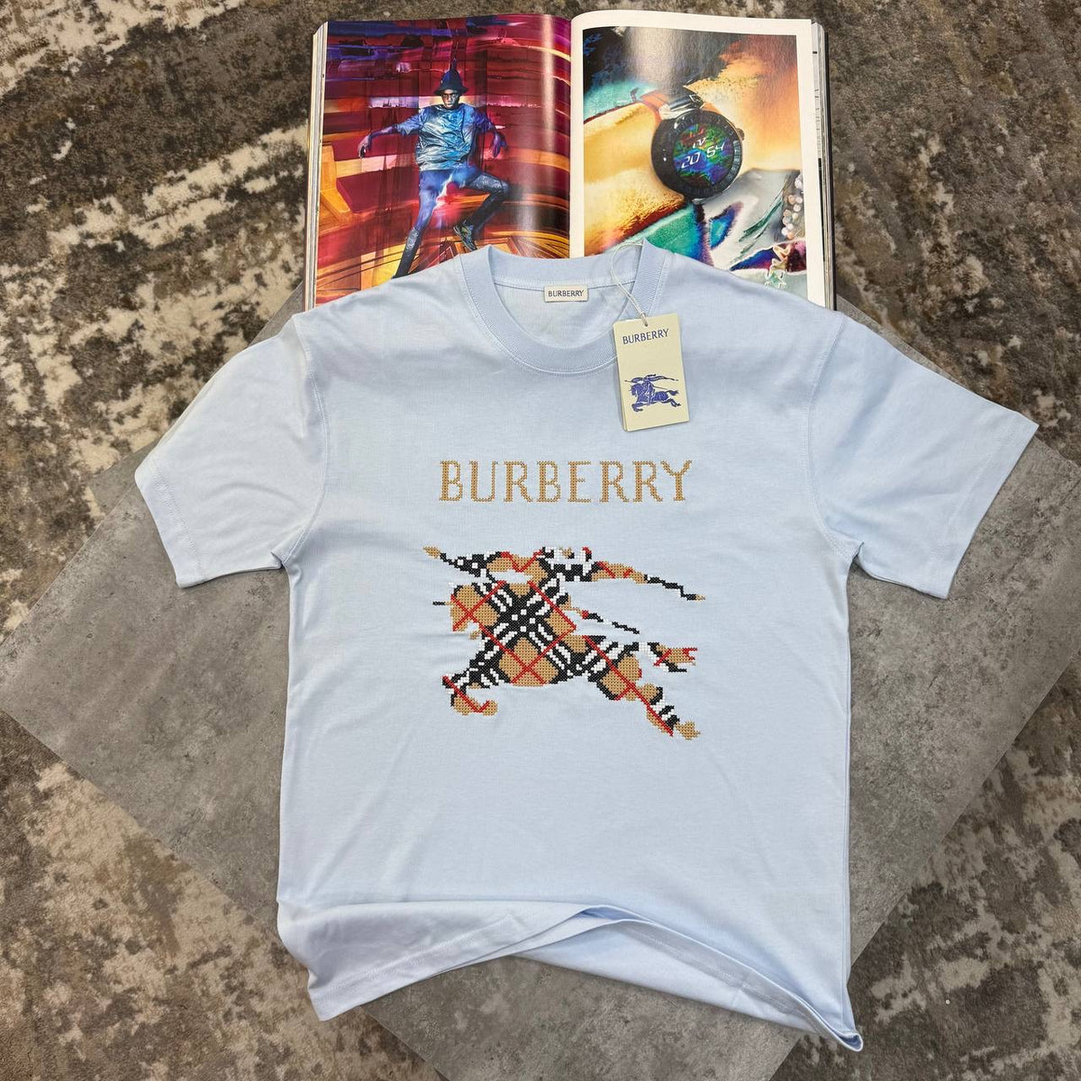 BRBRY TSHIRT-LIGHT BLUE